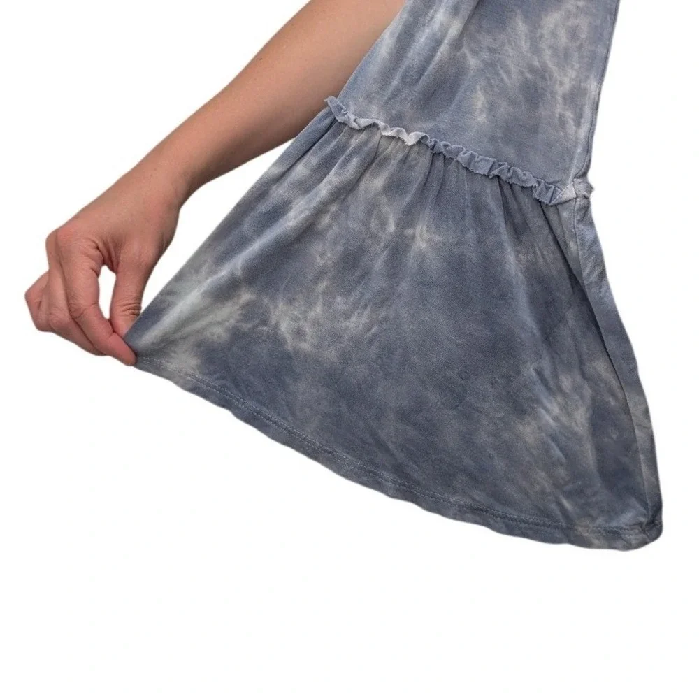American‎ Eagle Soft & Sexy Top Blue Tie Dye Bell Sleeve Wrap - Medium